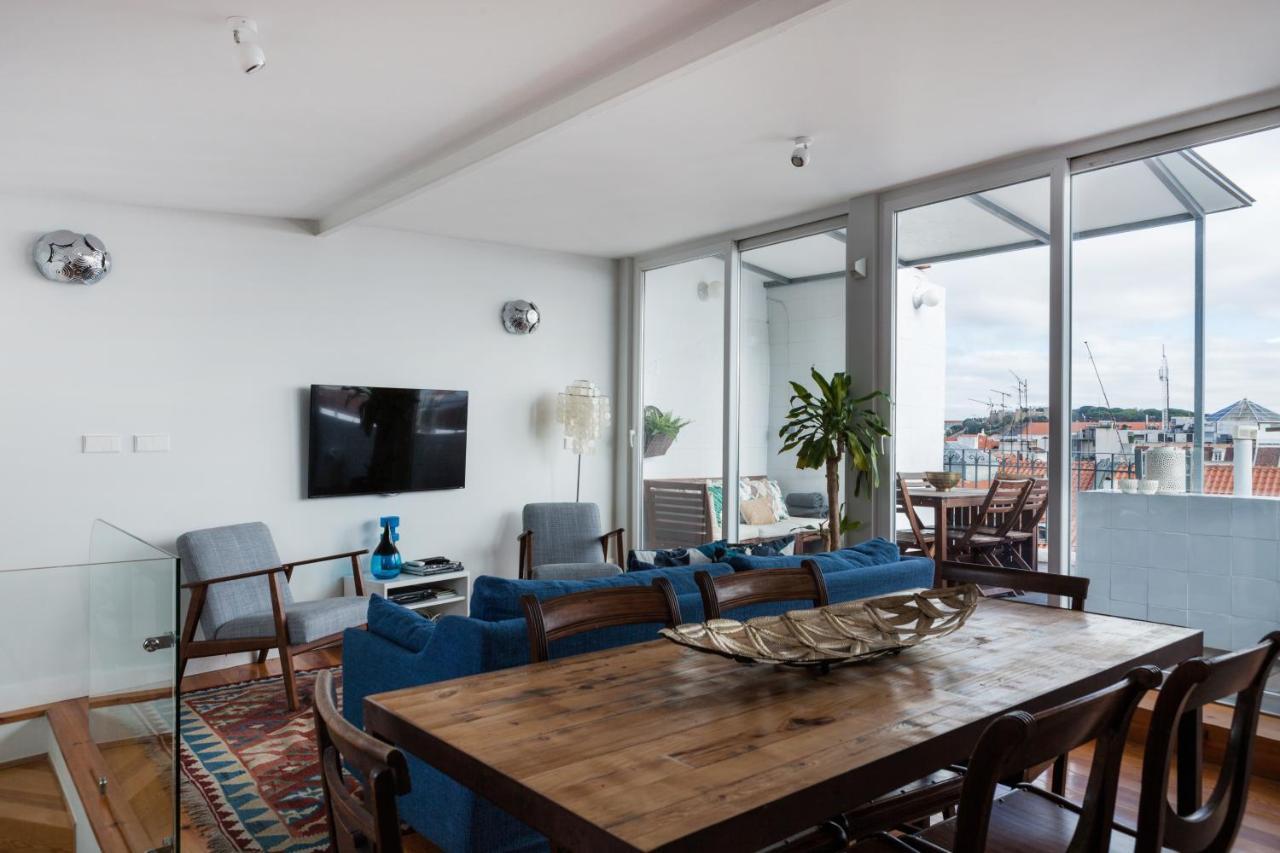 Amazing Rooftop Terrace With River And Historic City View 4 Bedrooms 4 Bathrooms Ac 19Th Century Building Chiado Lisabona Exterior foto