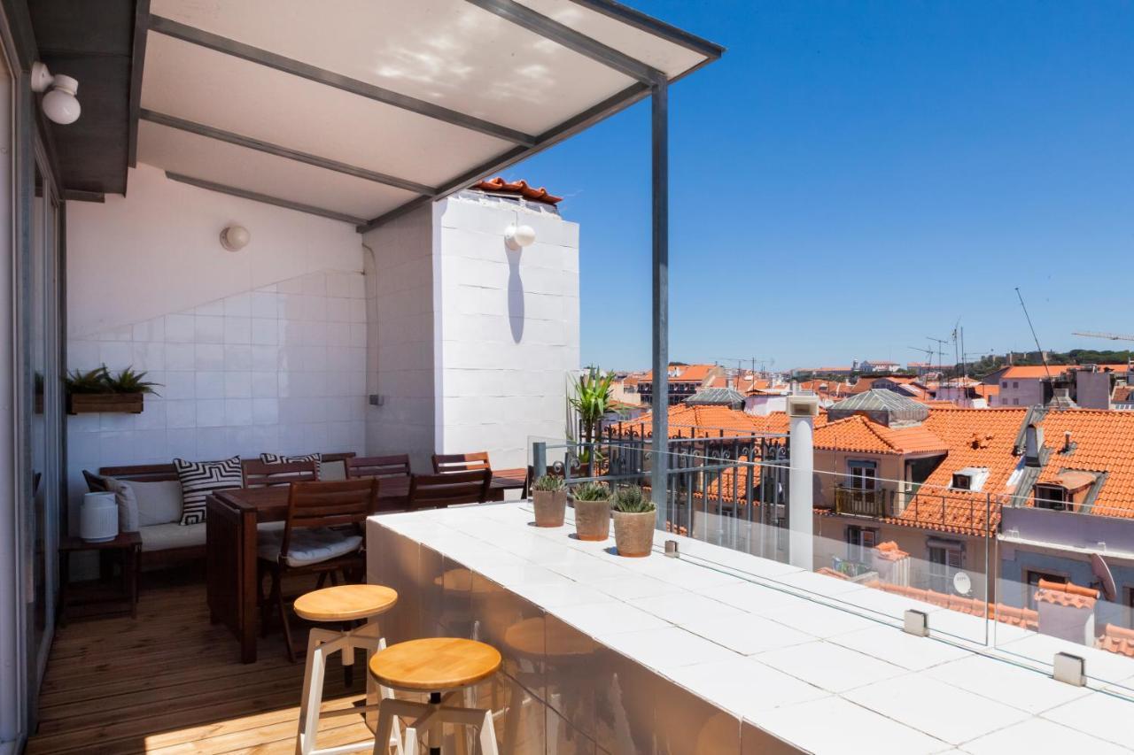 Amazing Rooftop Terrace With River And Historic City View 4 Bedrooms 4 Bathrooms Ac 19Th Century Building Chiado Lisabona Exterior foto